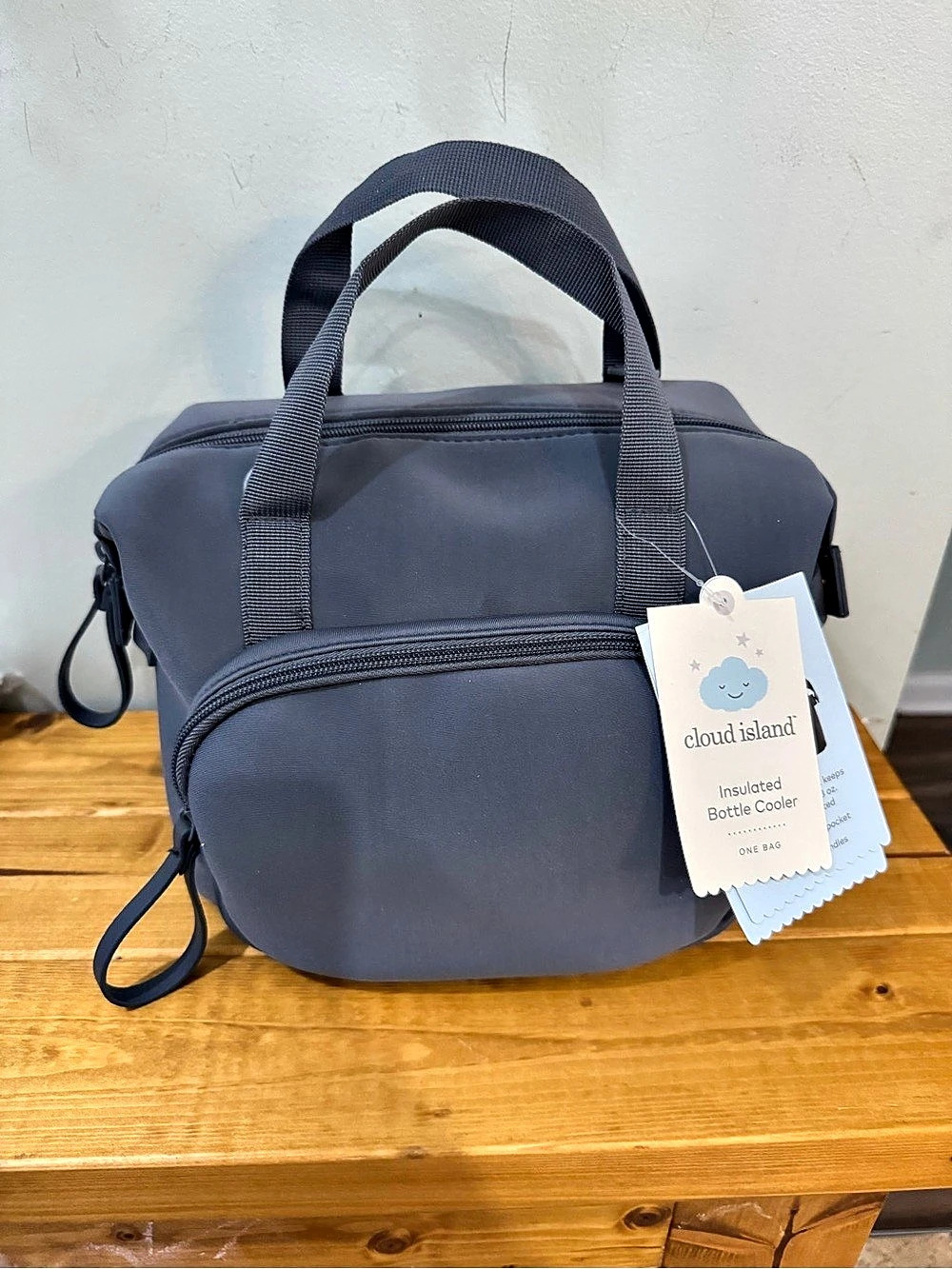 cloud island Insulated Bottle Cooler Shoulder Diaper Bag in Blue NWT
